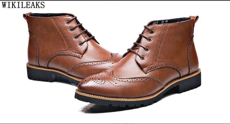 Мужские модельные ботинки; мужские кожаные ботинки; мужские Ботильоны; botas para hombre bota masculina; ботинки для мужчин; botines hombre