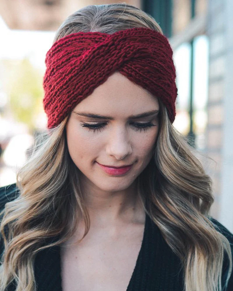 Winter Warmer Ear Knitted Headband Turban For Lady Women Crochet