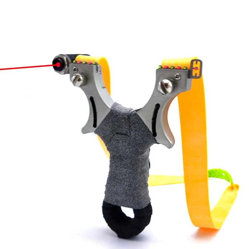 

Hunting Slingshot Infrared Laser Fast Pressing Stainless Steel Catapult with Rubber Band Outdoor Shooting Sling Shot