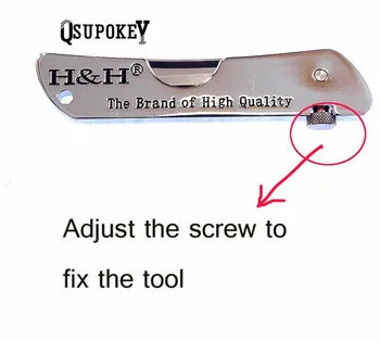 

Qsupokey H&H Folding Locksmith Tool 6 in 1 Pocket Locksmith Set with Transparent Padlock training tool