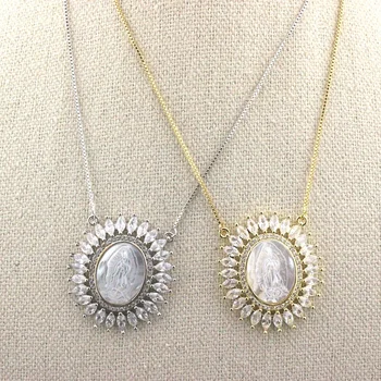 

16inch 5str/lot Fashion cz charm necklace, handmade cz micro pave pendant necklace ,wholesale ladies jewelry
