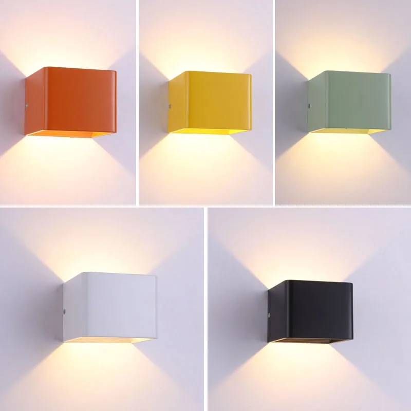 

Cross Border Northern European-Style Hotel Lighting Hallway Wall Lamps LED Black And White with Pattern Square Wall Lamp Backgro
