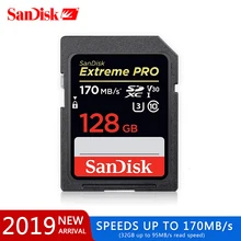 SanDisk SD карта 16 ГБ 32 ГБ 64 Гб 128 ГБ 256 Гб карта памяти 80 МБ/s-95MB/с для Canon Nikon SLR Камера Съемки 4K видео