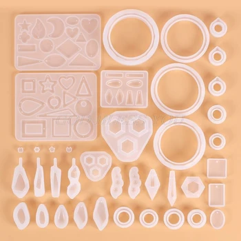 

39Pcs/Set Crystal Epoxy Resin Mold Geometric Irregular Earrings Pendant Casting Mould Handmade DIY Crafts Jewelry Making Tools