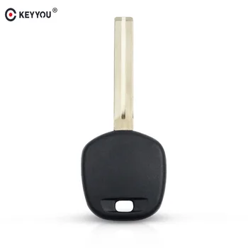 

KEYYOU 10X For Toyota For Lexus Transponder Blank Car Key Shell Case With Uncut 46mm Key Blade Chip Case