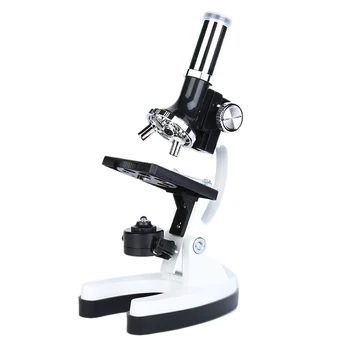 

120X-1200X 52-Pcs Kids Beginner Microscope STEM Kit with Metal Body Microscope, Plastic Slides, LED Light and Carrying Box (M30-