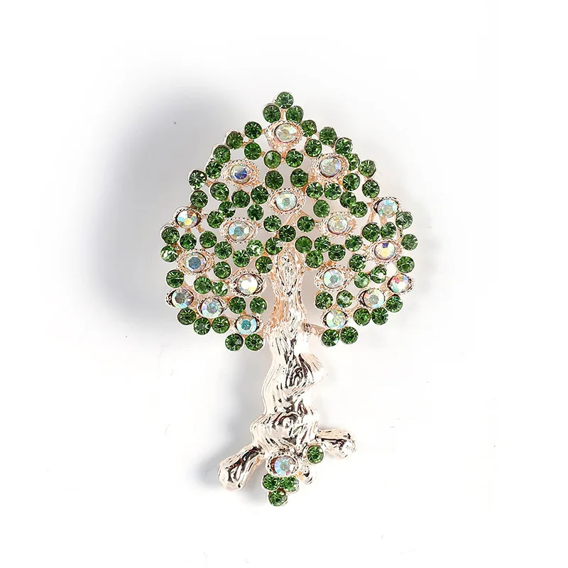 

Vintage Stone Tree Brooches for Women Large Elegant Suit Dress Brooch Pin Fashion Jewelry Party Accessories Gift