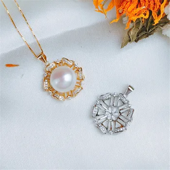 

S925 Sterling Silver Material Pendant Clasp Pearl Pinch Clip Bail Pendant Connectors Bail Beads Jewelry Findings Accessories