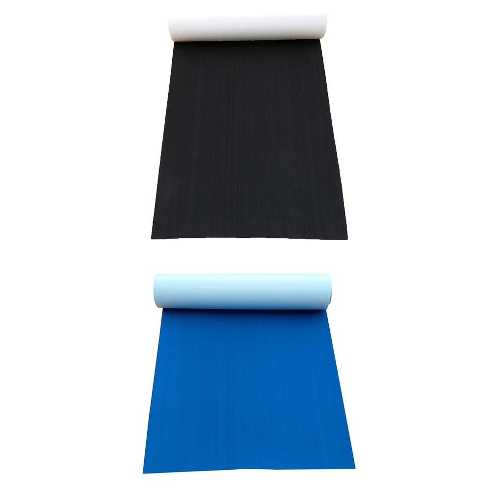 Bundle of 2 EVA Foam Marine Flooring Sheet Self-Adhesive Yacht Pad 5mm Boat Decking Mat - Size 86.6 x 25.6 x 0.2in
