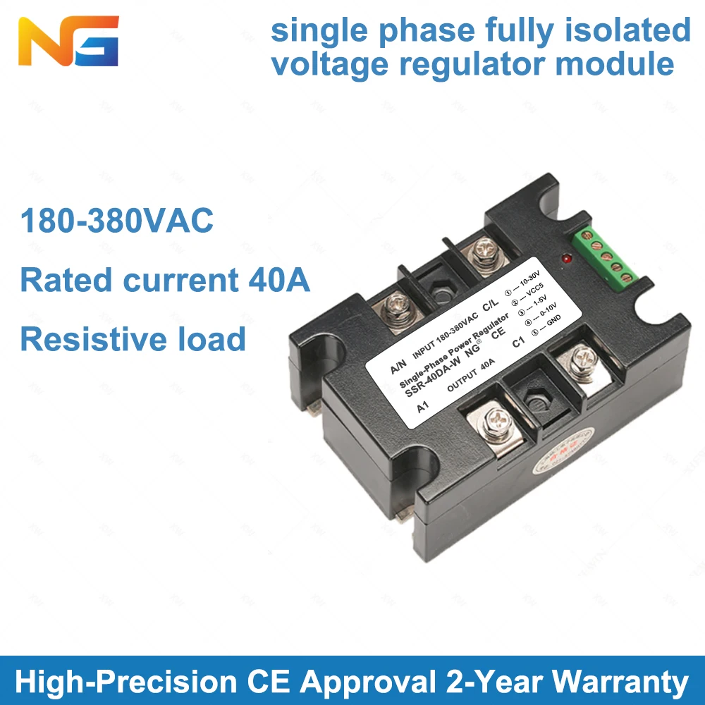 Potentiometer 4-20mA control Signal Single-phase 40A fully isolated phase shift SCR voltage regulator module Dimmer