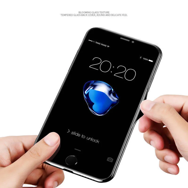 Роскошный металлизированный зеркальный чехол из закаленного стекла для iPhone 7 11 Pro X XR XS Max 6s 6 7 8 Plus, черный чехол, глянцевый чехол Etui