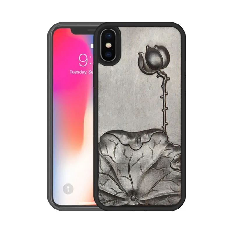 Роскошные 3D резного дерева XR чехол для iPhone 7 Чехол высокого класса Эбеновое дерево+ рамка TPU чехол, чехол для iPhone 6, 6s 7 8 Plus X Xs чехол для MAX XR