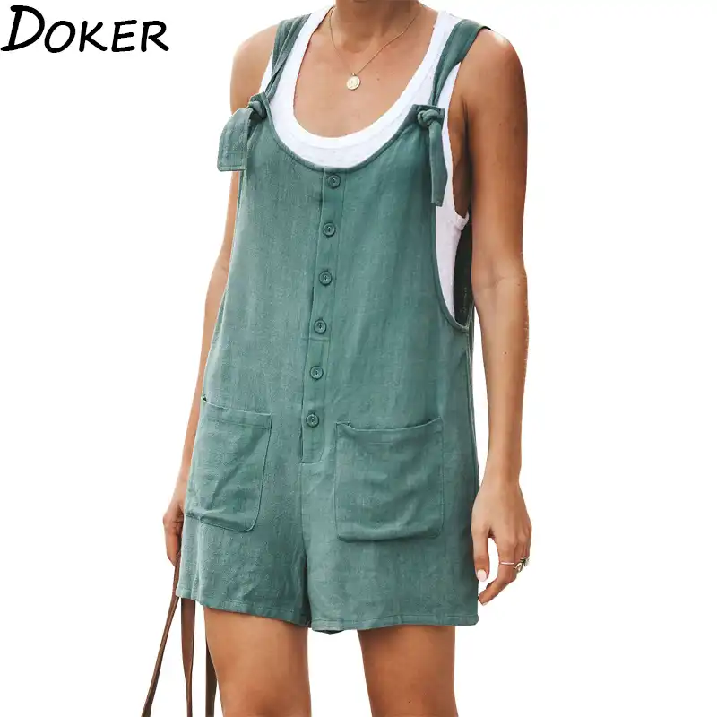 green short jumpsuit