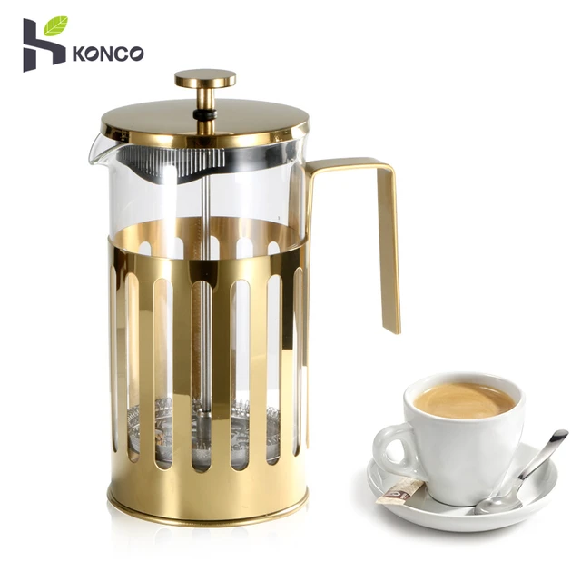 French Press Coffee Maker 350/600/1000ML Coffee Brewer Household Kitchen  Coffee Tea Maker Kettle Barista Tools Coffeeware