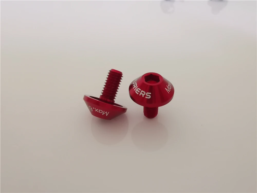 2pcs 10mm Red Fouriers 2 шт. винты для велосипедной бутылки M5 x 0,8 легкий держатель болтов из алюминиевого сплава для MTB части велосипеда - Цвет: 2pcs 10mm Red