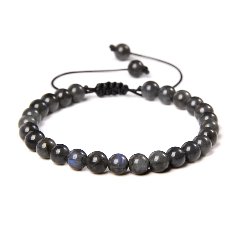 Multicolor Real Natural Stone Bracelet 6mm Beads Handmade Braid Bracelets For Women Men Amethysts Citrines Healing Reiki Jewelry 
