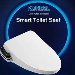 Koheel Новый смарт сиденье для туалета с подсветкой Ручка одна кнопка wc Авто спа электронный биде теплый воздух Отопление "умное" сиденье для