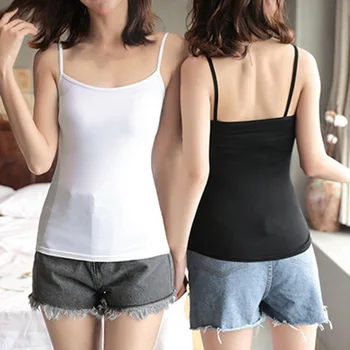 

female Thin Wild Solid Camis Vest Women Tank Tops Female 2020 Summer Sexy Strap Basic Tops Chiffon Sleeveless Camisole