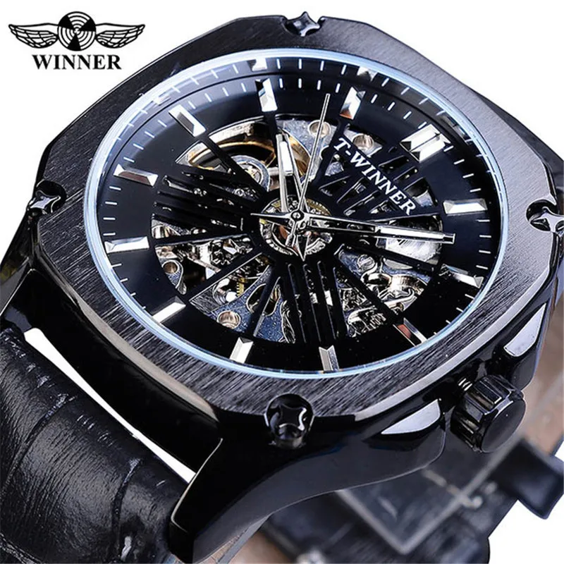

Winner Fashion Casual Hollow out Mechanical Movement Waterproof Automatic Analog Watch