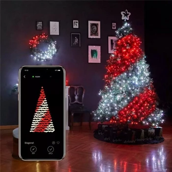 

Smart Led Strip String Lights App Controlled Christmas Tree Waterproof Ip65 250 Leds Garden Decorations String Light Strip Chain