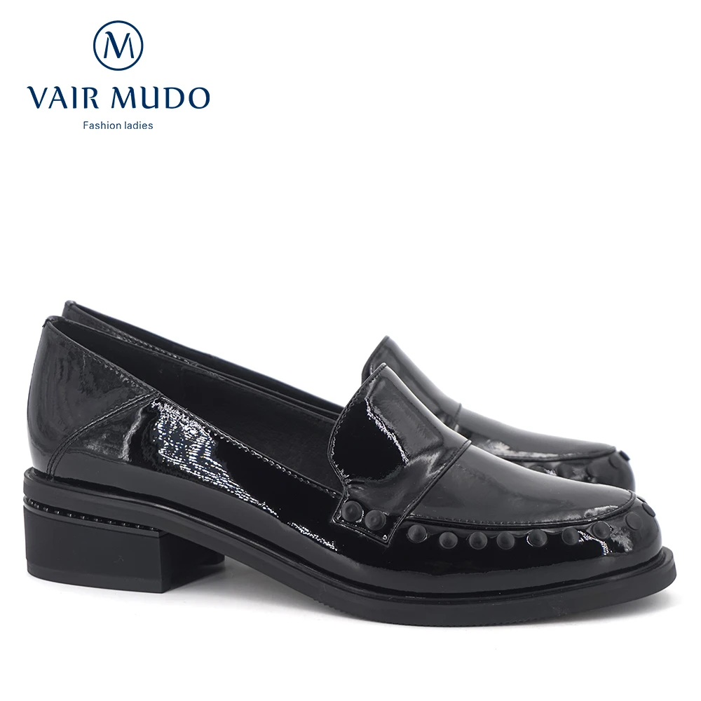 VAIR MUDO/Новая модная женская обувь из натуральной кожи; Элегантная удобная женская обувь для отдыха с круглым носком из свиной кожи внутри; D3