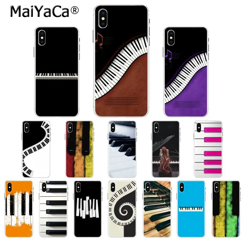 MaiYaCa Music piano keyboard TPU Soft Phone Case Cover for iPhone 8 7 6 6S Plus 5 5S SE XR X XS MAX Coque Shell | Мобильные телефоны