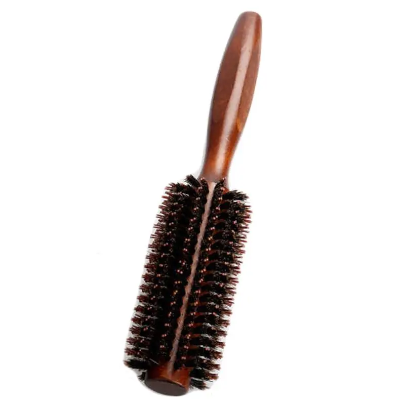 6 видов прямой саржевый гребень для волос, натуральная щетина кабана, прокатная щетка, Круглый баррель для завивки волос, инструмент для укладки волос DIY - Цвет: C