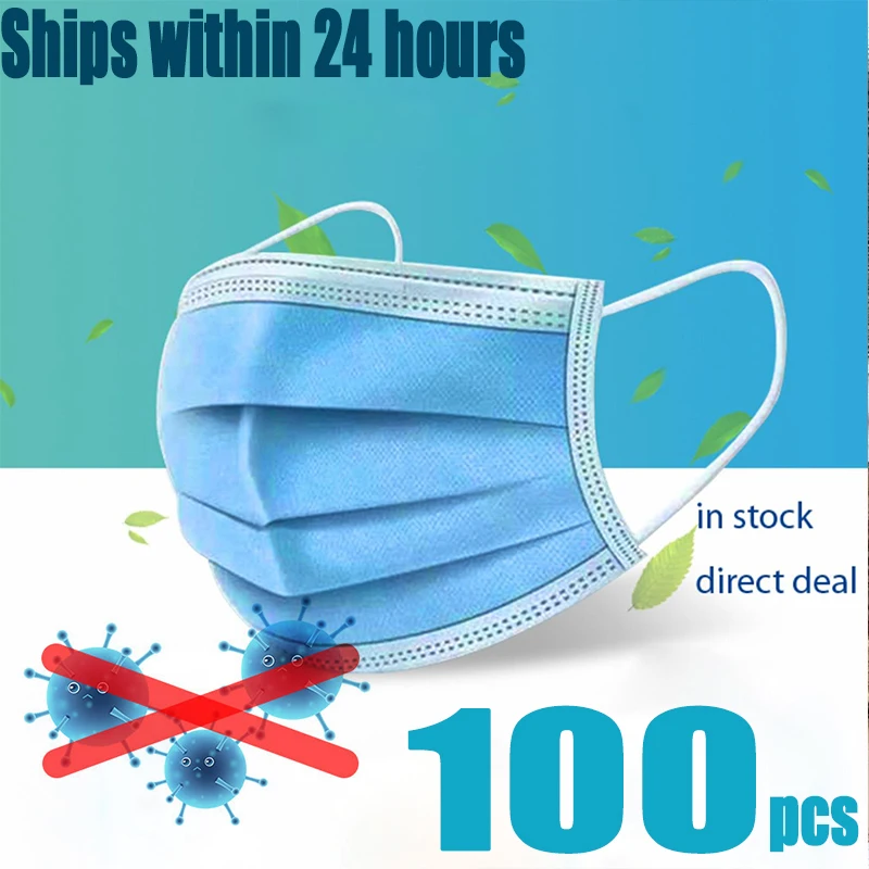 

3 Laye Nonwove Ply Filter Mouth Face Meltblown Masks Anti-Pollution Disposable Face Mouth Masks Dust Protection Mondkapjes Masks