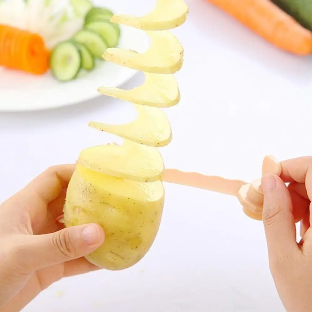 

1 Pc or 2 Pcs Carrot Spiral Slicer Kitchen Vegetable Cutting Models Potato Cutter Cooking Accessories Home Gadgets Spiral Slicer