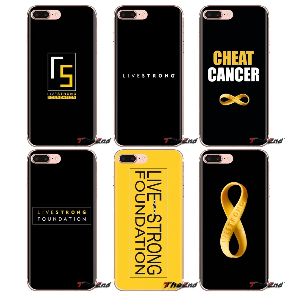 TPU Transparent Skin Case For iPhone XS Max XR X 4 4S 5 5S 5C SE 6 6S 7 8 Plus Samsung Galaxy J1 J3 J5 J7 A3 A5 Livestrongs Logo |