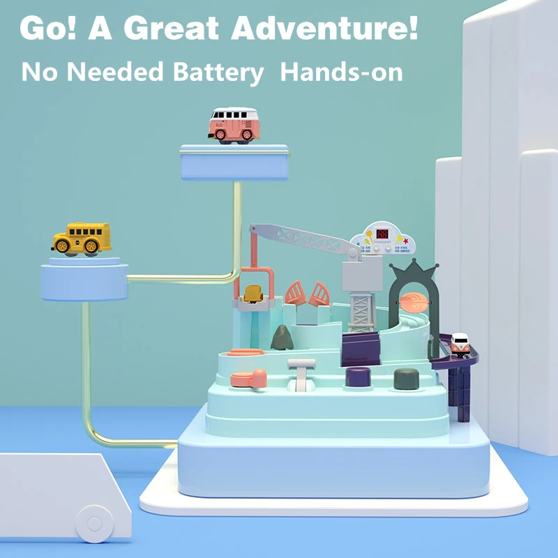 교육 퍼즐 Railcar 학교 버스 모델 크리 에이 티브 획기적인 모험 조합 안전 Anti-fall 데스크탑 키즈 장난감 지하철