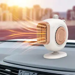 Calentador eléctrico portátil para coche, dispositivo de calefacción de 2 velocidades, ventilador de descongelación de parabrisas, desempañador de escarbar, 12V y 24V
