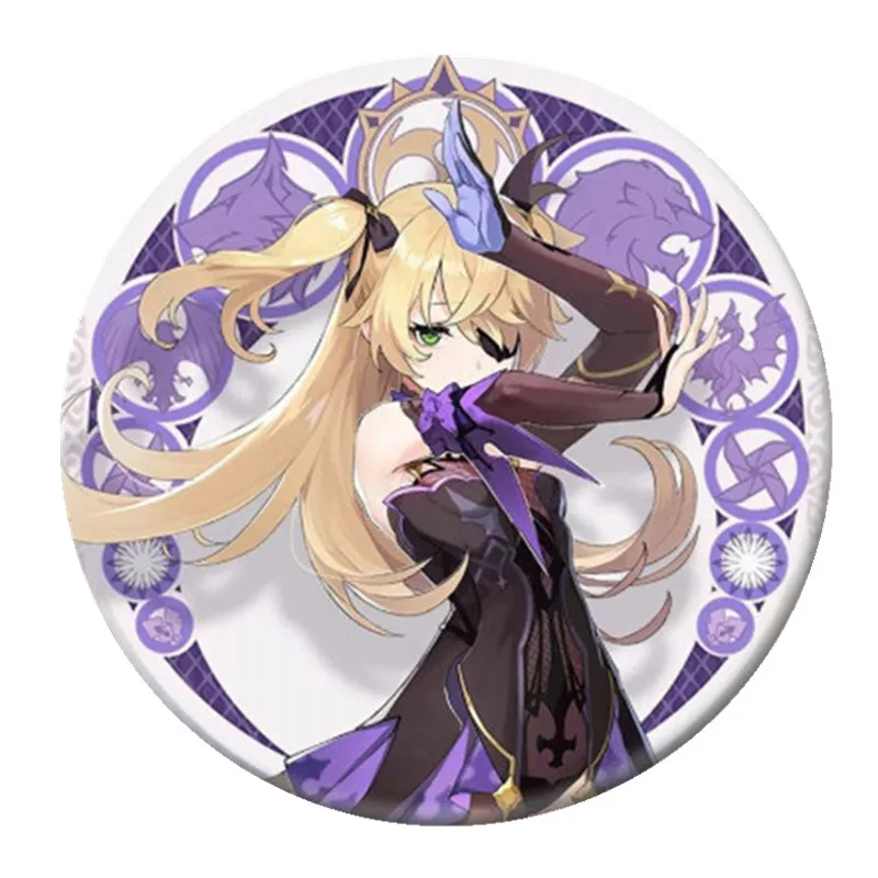 Free Shipping 58mm Online Game Genshin Impact Brooch Pin Cosplay Badge Accessories For Clothes Backpack Decoration gift