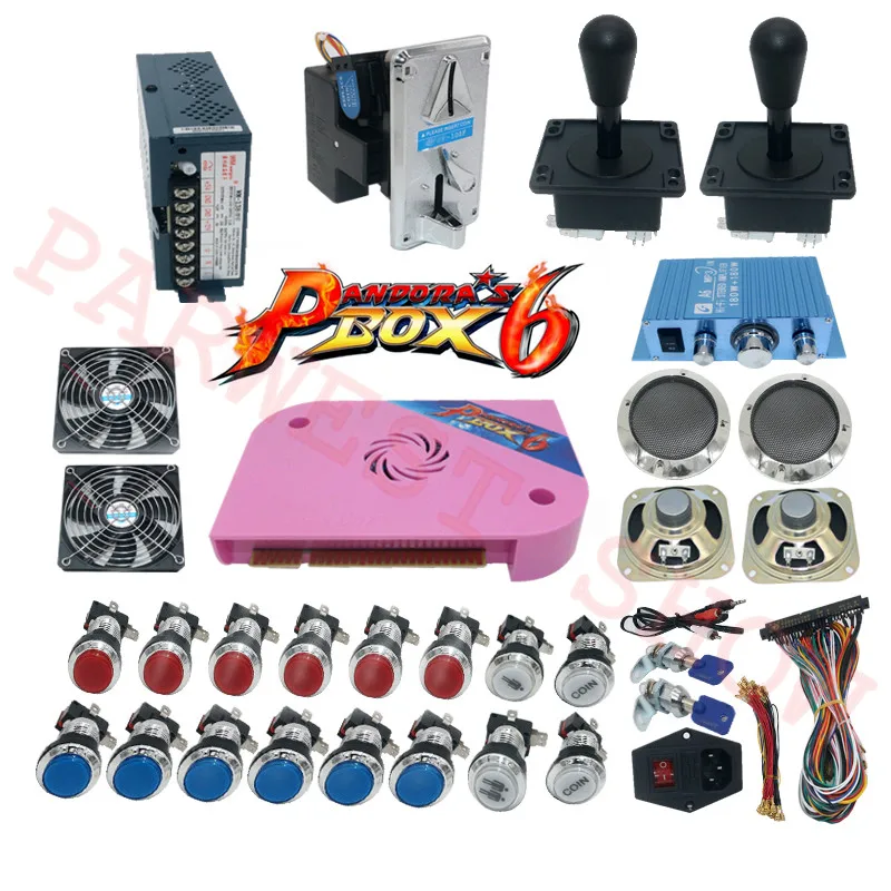 

DIY arcade part complete bundles kit with Pandora's box 6 1300 in 1 Arcade joysticks button sets for arcade cabinet MAME machine