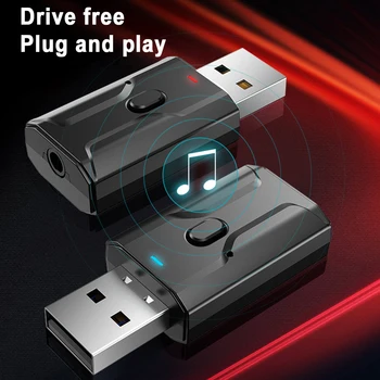 

4 In 1 ABS Plug And Play Automatic Pair Dongle Receiver Wireless Bluetooth Noise Reduction Laptop Multifunction Audio Adapter