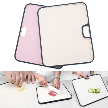 

Cutting Board Plastic Wheat Straw Anti-Mildew Non-Slip Chopping Boards with Juice Groove for Kitchen YE-Hot