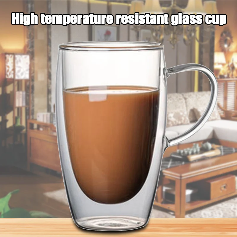 Double Wall Insulated Glasses Espresso Mugs High Temperature Resistant Thick Transparent Glass Cup AC889 | Дом и сад