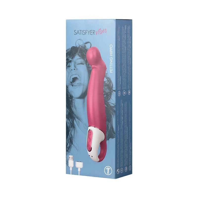 Вибромассажер Satisfyer Vibes Petting Hippo с загнутым кончиком