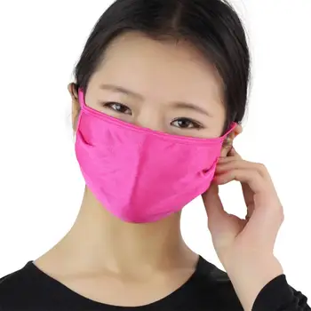 

50pcs/lot Dustproof Outdoor Silk Mask Knitted Breathable Summer Safety Protective Face Cover Men Women Earloop Mouth Mask