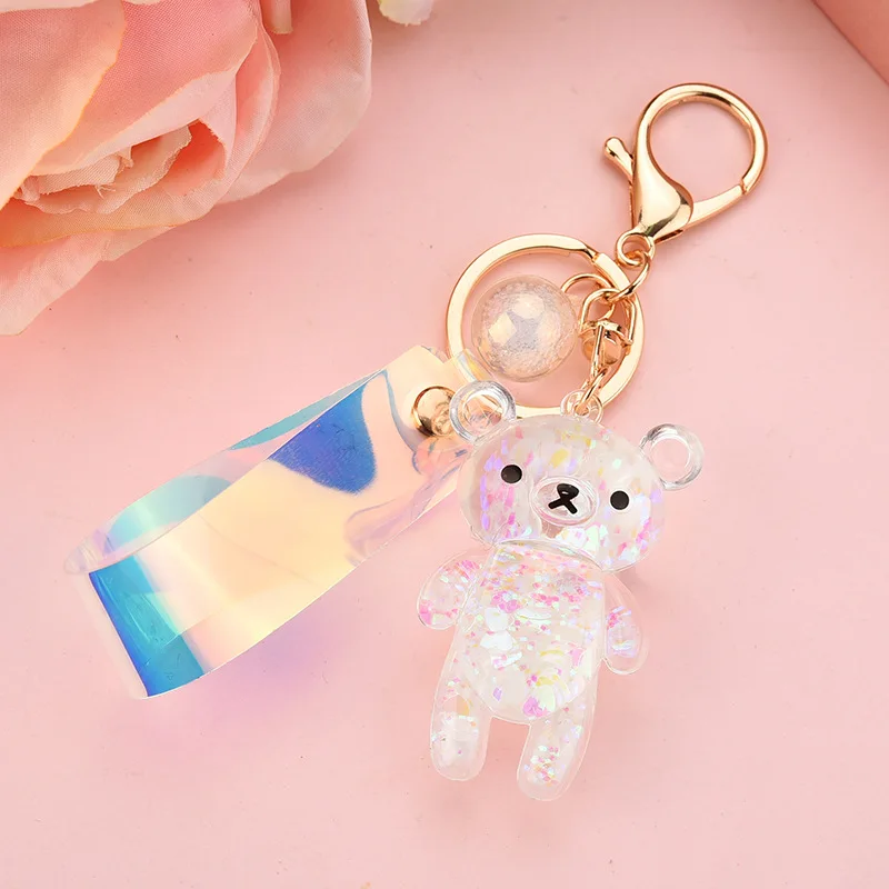 1/PC Cute Crystal Bear Keychain – The Kawaii Shoppu