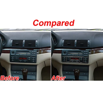 

Carbon fiber AC trim sticker Auto Console Air condition Black For BMW 3 Series E46 1998-2005