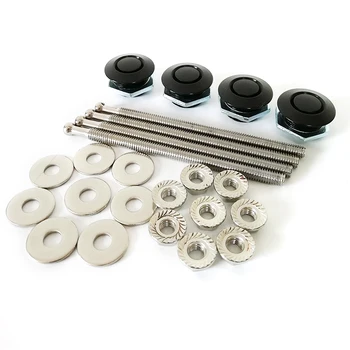 

4pcs Quick Release Latches Push Button Race Car Hood Pin Bonnet Lock Bumper Clips