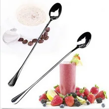 Kitchen Dining Bar Ice pcs New Spoons Stainless Cutlery Long Handle 2 Tea Steel Cream Coffee