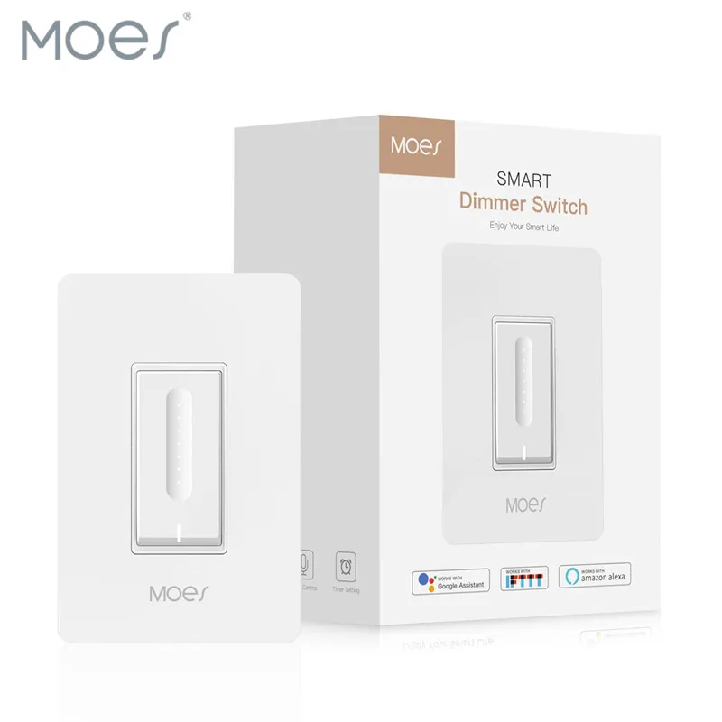

WiFi Smart Light Dimmer Switch Elegantly Designed,Compatible with Alexa Google Home for Voice Control,No Hub Required