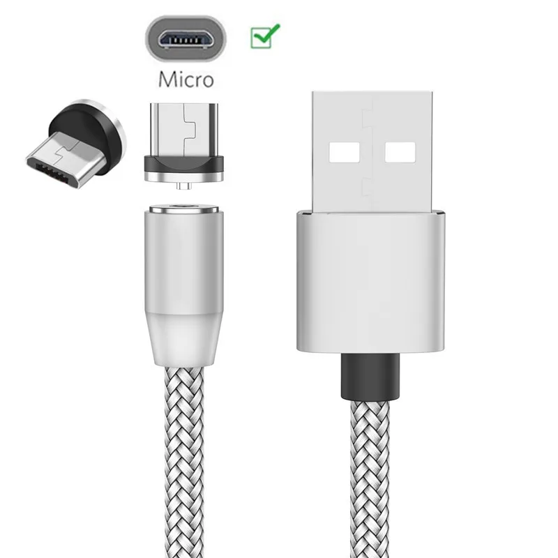 Магнитный кабель Micro usb для Samsung Huawei Honor 8A Xiaomi Redmi 7 6 Oppo P Smart 2019 мобильный телефон QC 3 0