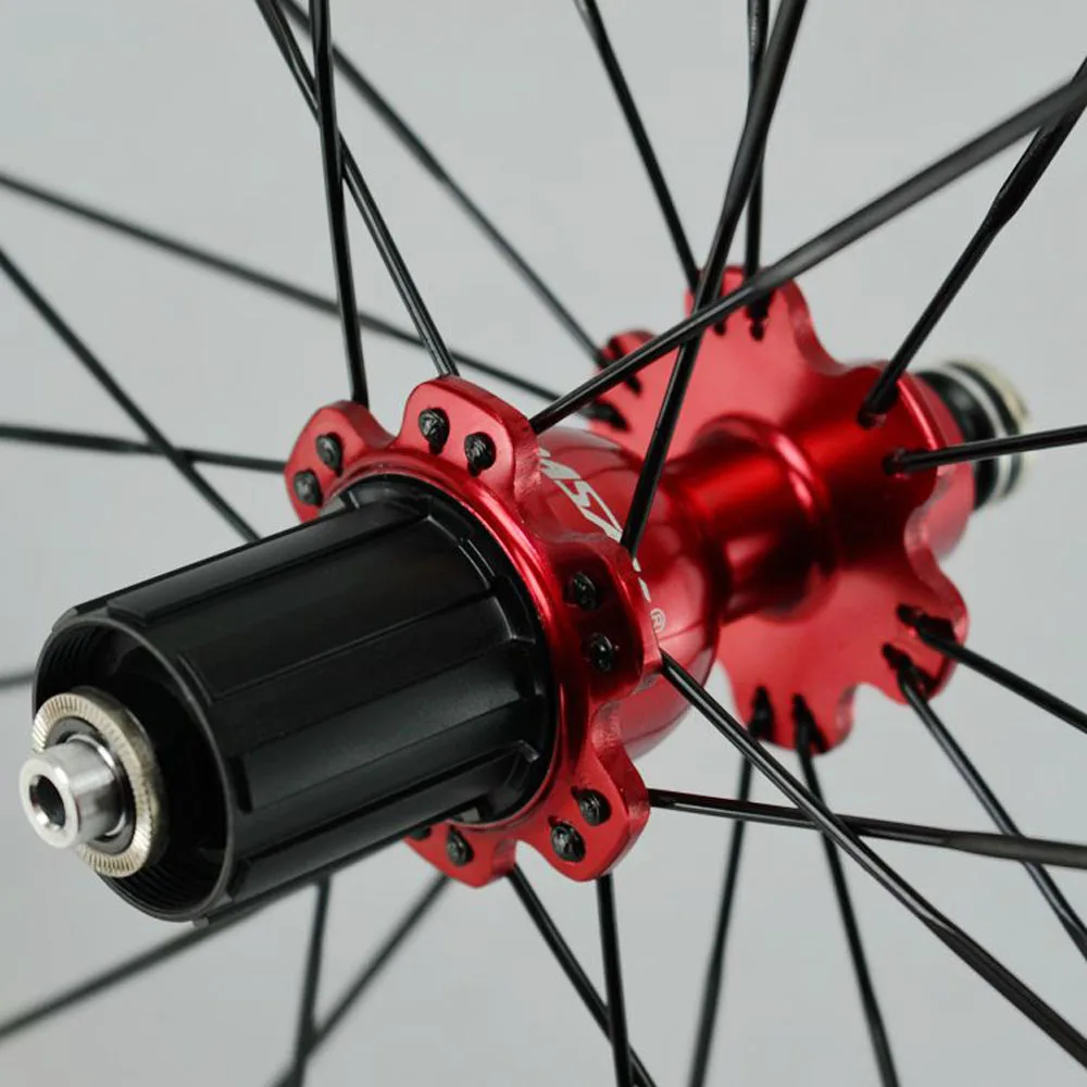 Clearance Pasak 700C Wheelset Road Bike Wheels Alu Four Bearing Flat Spokes Rim 40mm Racing Road Bicycle Wheel 5