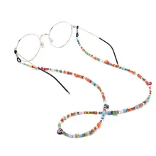 Модные женские стеклянные бисерные стеклянные солнечные очки с цепочкой для чтения цепочка для очков держатель шнура шейный ремень веревка