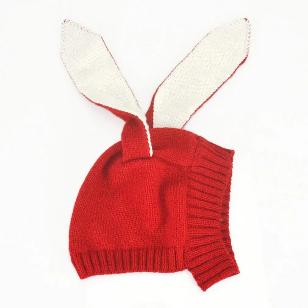 Autumn Winter Toddler Infant Knitted Baby Hat Adorable Rabbit Long Ear Hat Baby Bunny Beanie Cap Photo Props