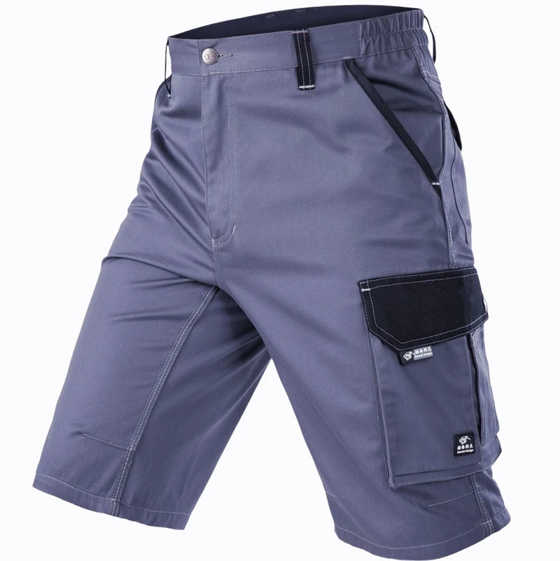 cortos de trabajo de verano para hombre, pantalones Cargo con bolsillos, utilitarios|Ropa de seguridad| - AliExpress