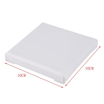 

New 10Pcs/Set White Blank Art Boards Mini Stretched Artist Canvas Art Board Acrylic Oil Paint Wood+Cotton for Artwork Painting